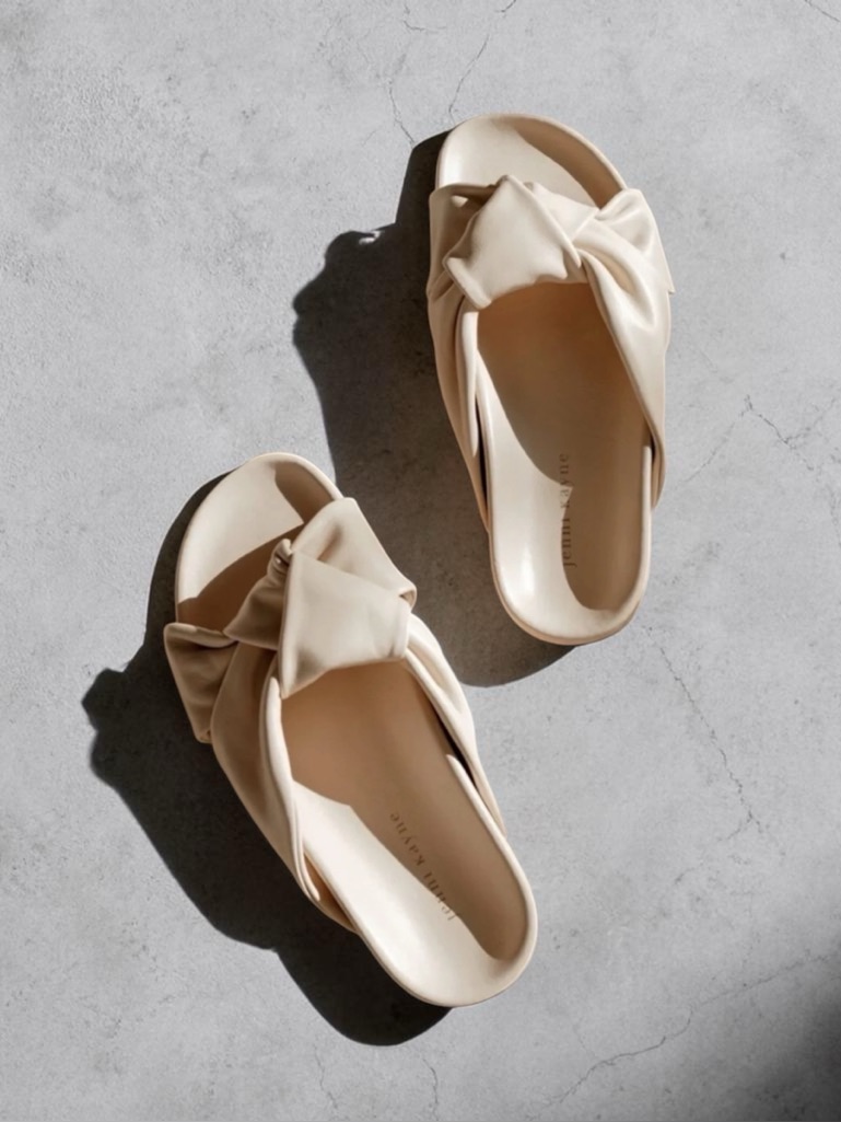 New Jenni Kayne Leather Knot Sandals. Sand. 8/38. New In Box